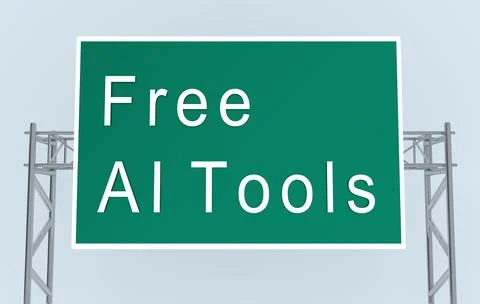 Free AI Tools concept Illustrazione stock