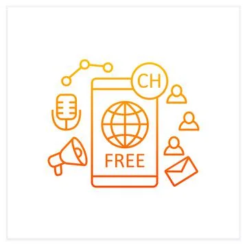 Free application gradient icon 스톡 일러스트