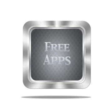 Free apps button. Stock Illustration