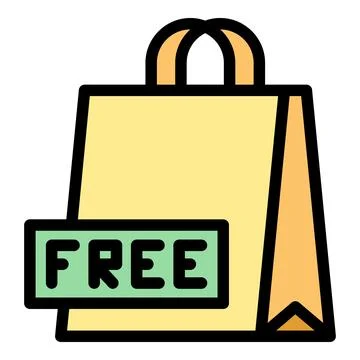 Free bag icon vector flat Illustrazione stock