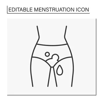 Free-bleeding line icon Stock Illustration