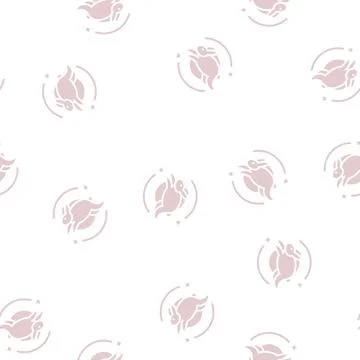 Free bunny glyph seamless pattern Illustrazione stock