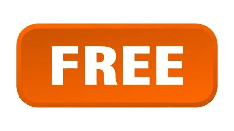 Free button. free square 3d push button Stock Illustration