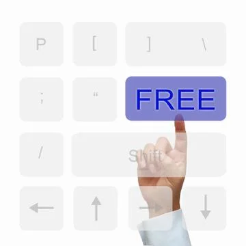 Free button on keyboard Stock Photos