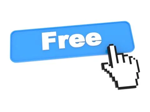 Free Button - Social Media. Stock Illustration