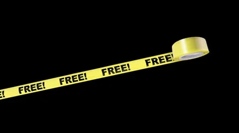 Free Caution Tape ALPHA Animation Video stock 23129517