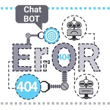 Free Chat Bot Fixing Error, Robot Virtual Assistance Element Of Website Or Stock Illustration
