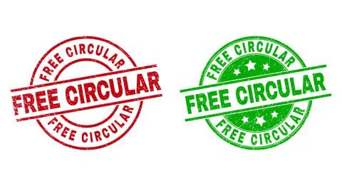 FREE CIRCULAR Round Badges Using Unclean Surface Stock Illustration