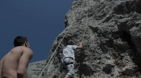 Free climbing Valley [fall] Stock Footage 36200637