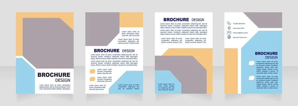 Free coding educational program for beginners blank brochure design Stock Illustration