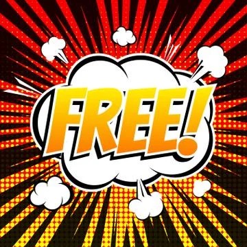 Free comic book bubble text retro style 스톡 일러스트