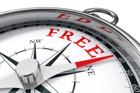 Free concept compass Illustrazione stock