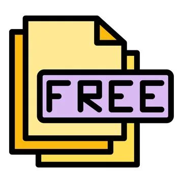 Free course material icon vector flat Stock Illustration