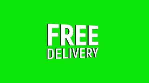 Free delivery 3D text looped animation word on super discount offer Stock Footage 313657279