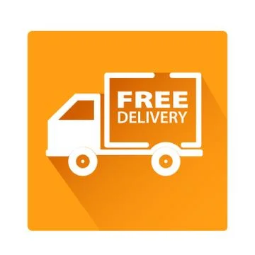 Free Delivery Car icon button, stock vector illustration design Stock Illustration