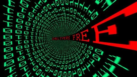 Free delivery data tunnel Stock Illustration