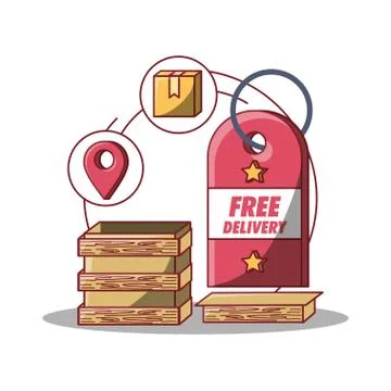 Free delivery design Ilustração Stock