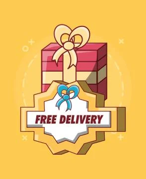 Free delivery design Ilustração Stock