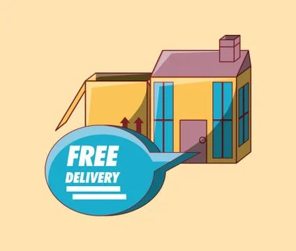 Free delivery design Ilustração Stock