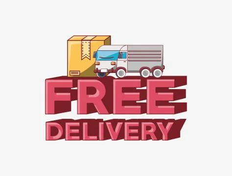 Free delivery design Ilustração Stock