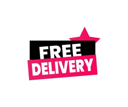 Free Delivery E-commerce Marketing Discount Offer Design Vector Illustration Stock Illustration