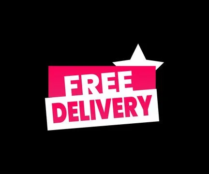 Free Delivery E-commerce Marketing Discount Offer Design Vector Illustration Stock Illustration