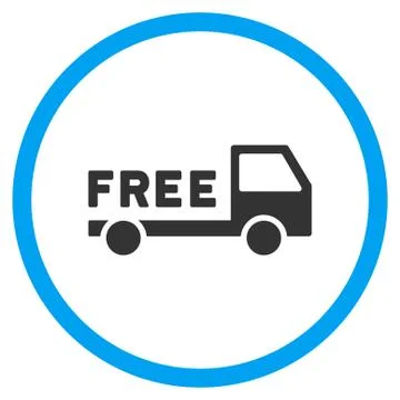 Free Delivery Rounded Vector Icon Stock Illustration