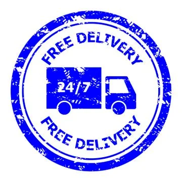 Free delivery rubber stamp for post office Stock Illustration
