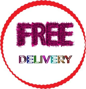 Free delivery signboard Stock Illustration