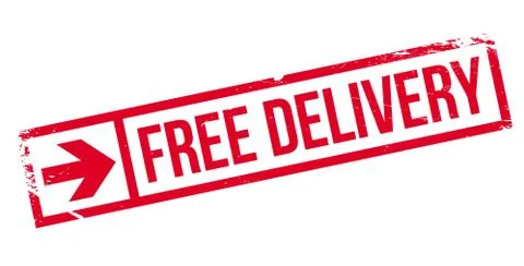 Free delivery stamp Illustrazione stock
