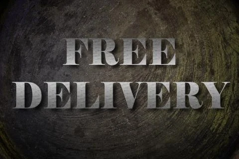Free delivery text on background Stock Illustration