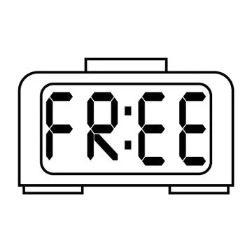 Free digital clock icon Stock Illustration