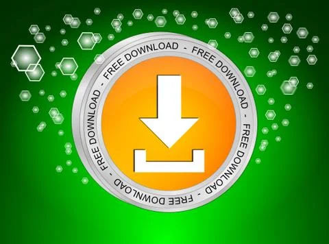 Free Download button Stock Illustration
