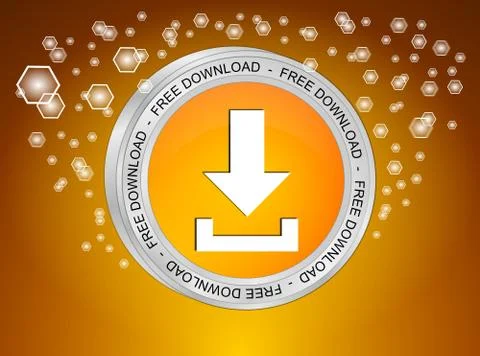 Free Download button Stock Illustration