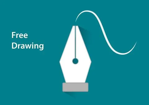 Free drawing pen tool Stock Illustration