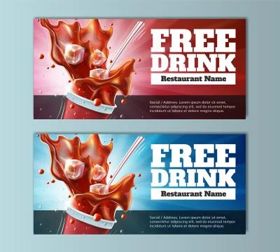 Free Drink Vouchers Stock Illustration