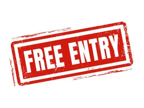 Free entry red stamp style Stockillustratie