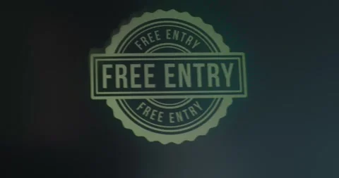 Free Entry sign, no payment required for entry Stock Footage 314502523