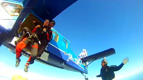 A free fall from an airplane Stock Footage 50635038