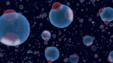 Free floating water molecules. Stock Footage 59109906