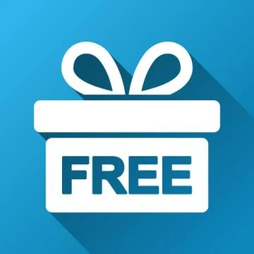 Free Gift Box Gradient Square Icon 스톡 일러스트