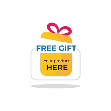 Free gift frame template concept illustration flat design vector icon Stock Illustration