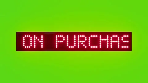 FREE GIFT ON PURCHASE ABOVE 2000 Scrolling Red Dot Matrix LED Text Animation on Stock Footage 317365309