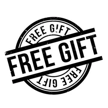 Free Gift rubber stamp 스톡 일러스트