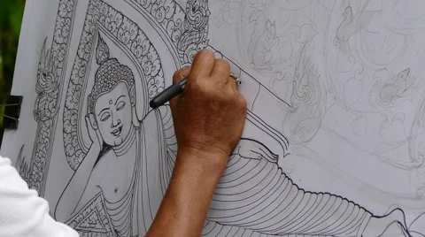 Free hand drawing Stock Footage 66494771