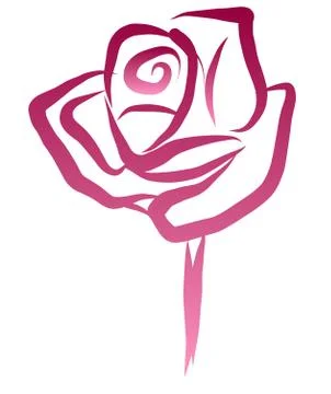Free hand sketch of rose vector Stock Illustration