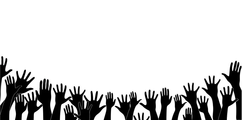 Free hands up fun background Stock Illustration