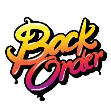 Free handwritten characters, text "Back Order" Vector Illustrator Stock Illustration