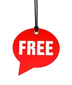 Free hanging note concept  3d illustration Stock Illustration
