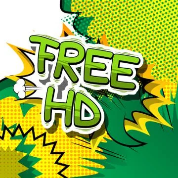 Free HD - Comic book style phrase on abstract background. Stock Illustration